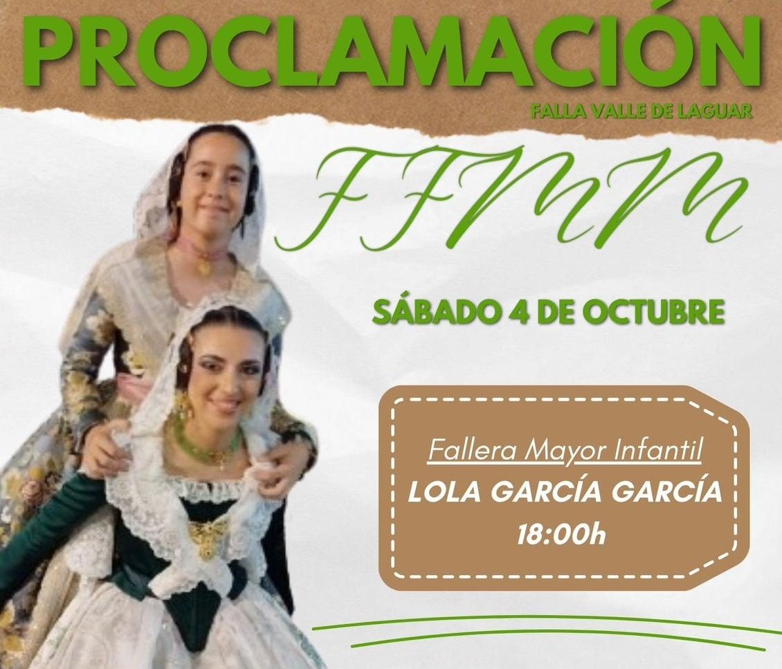 Proclamación Falleras Mayores de la Falla Valle Laguar- Padre Ferris